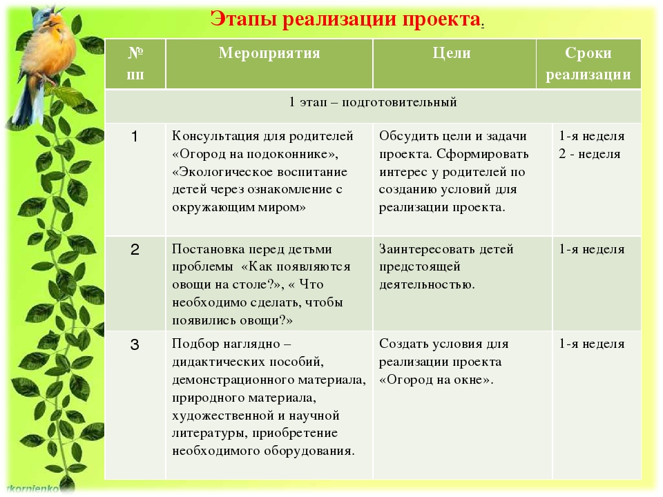 Проект "Огород на подоконнике"