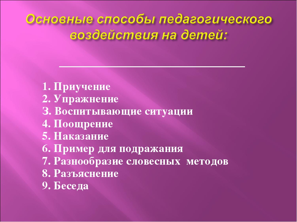 Метод воспитания дающий обучающим конкретные образцы для подражания получил название