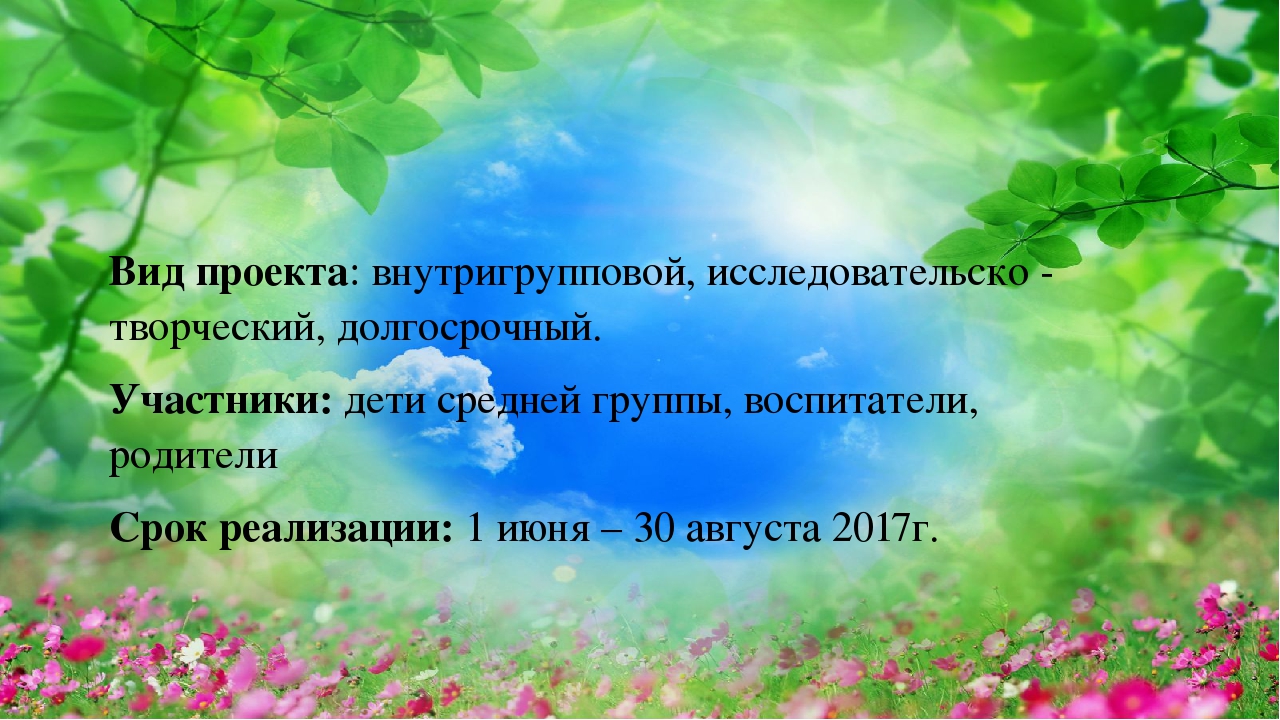 Проект - презентация "Веселое лето- здоровое лето"
