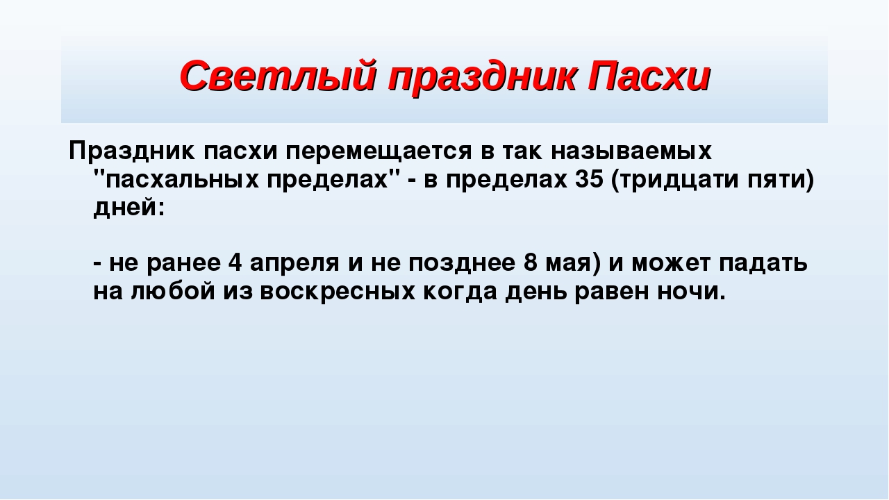 Проект на тему: "Пасха"