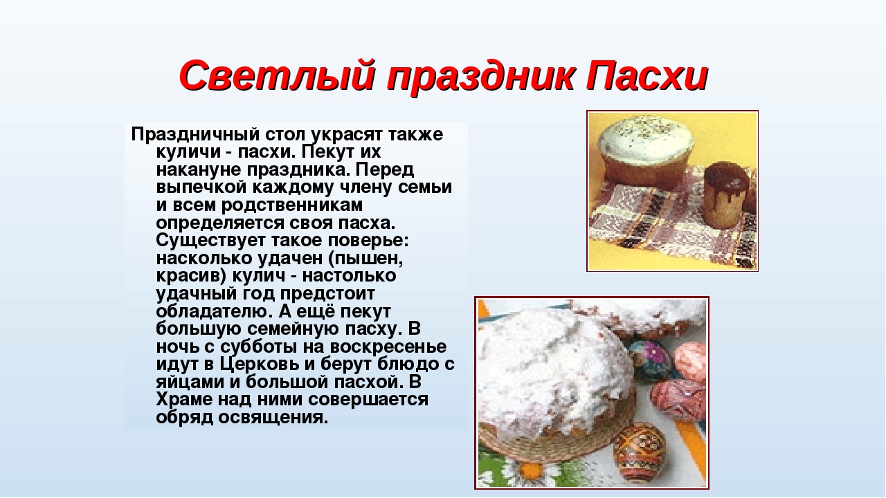 Проект на тему: "Пасха"
