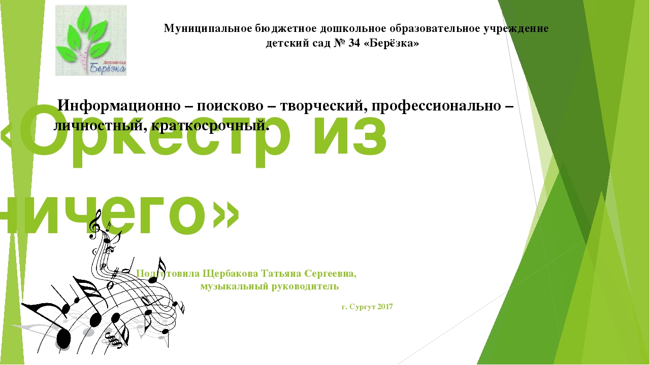 Презентация проекта Оркестр из ничего