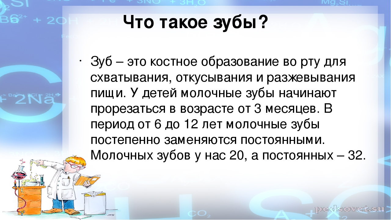 Проектная деятельность: "Почему выпадают молочные зубы?"