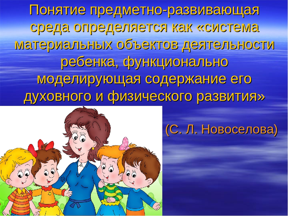 Инновационный подход к организации предметно-развивающей образовательной среды как форма социализации ребенка