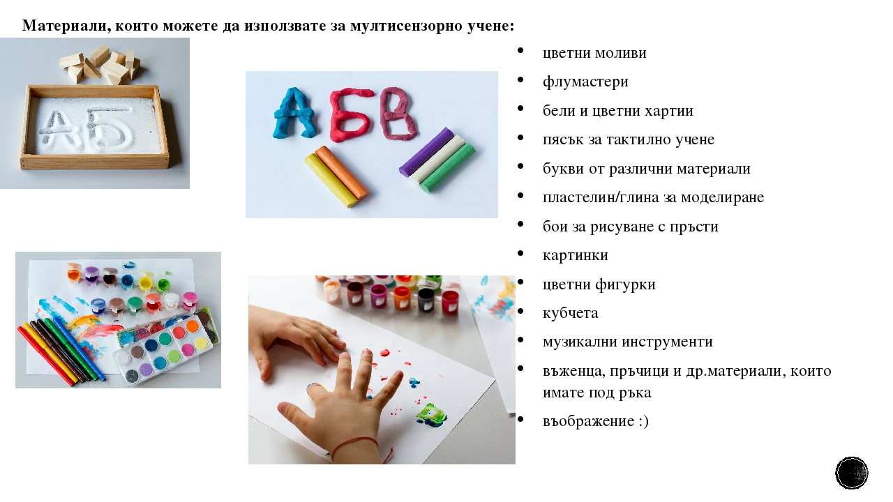 Презентация на тема "Мултисензорно учене"