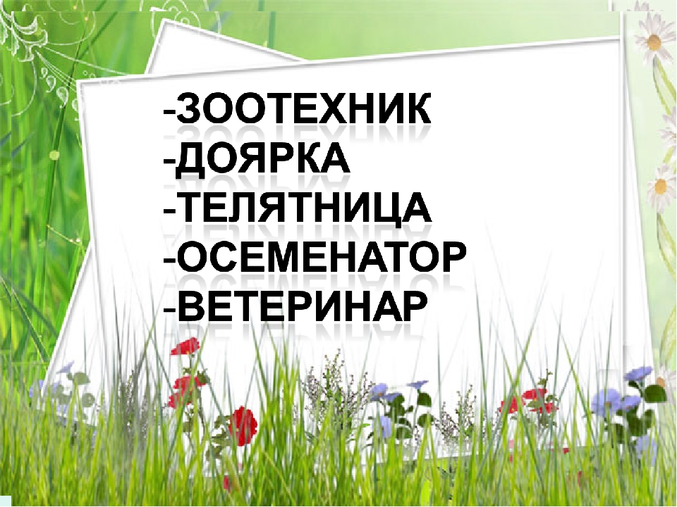Презентация по познавательному развитию на тему "Сельскохозяйственные профессии"