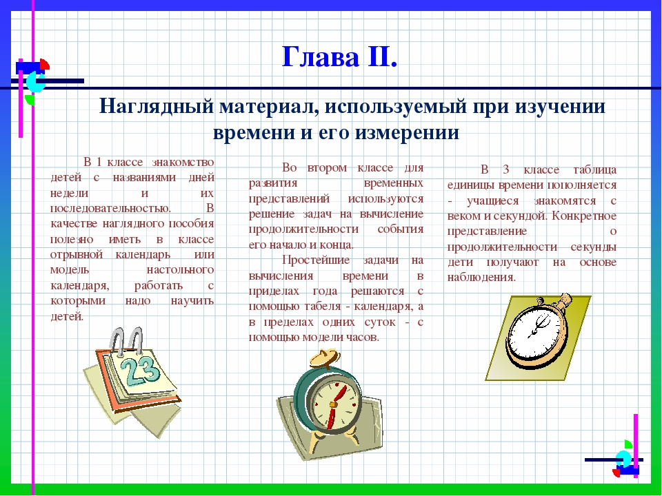 ВЫПУСКНАЯ КВАЛИФИКАЦИОННАЯ РАБОТА на тему: «Введение и развитие понятия о системе единиц измерения времени в начальном курсе математики»