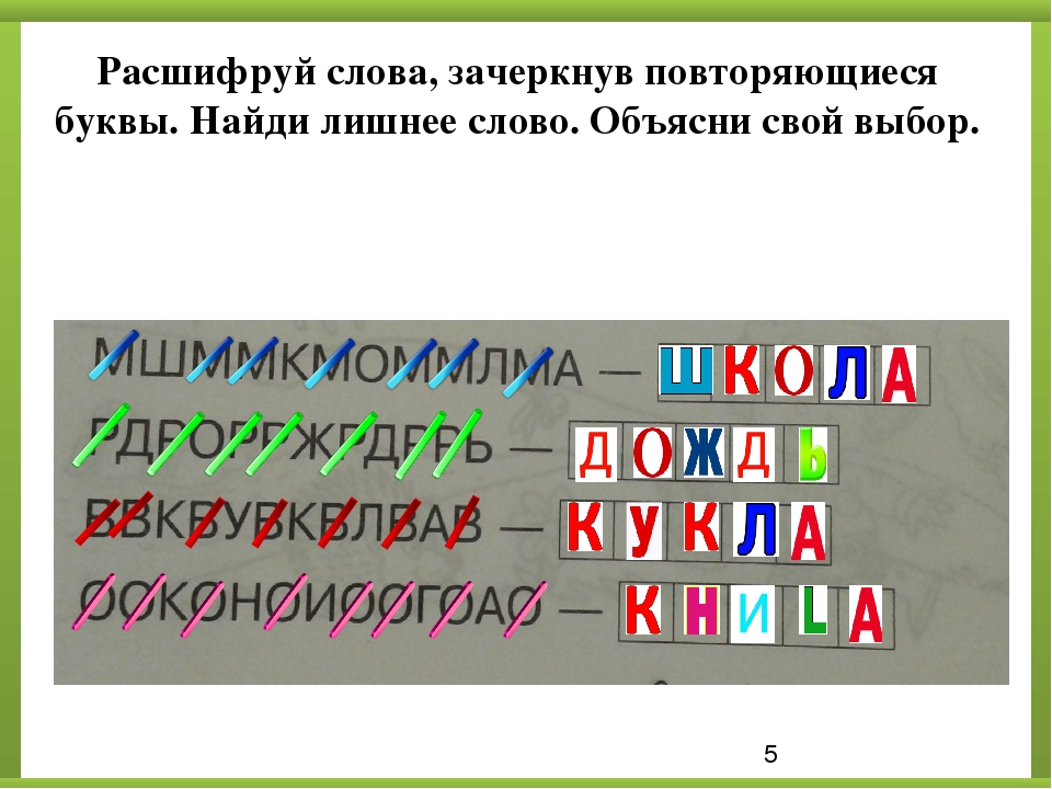 Расшифруй расшифровка. Расшифруй слова. Слова с повторяющимися буквами. Слова с двумя повторяющимися буквами. Зачеркни повторяющиеся буквы.