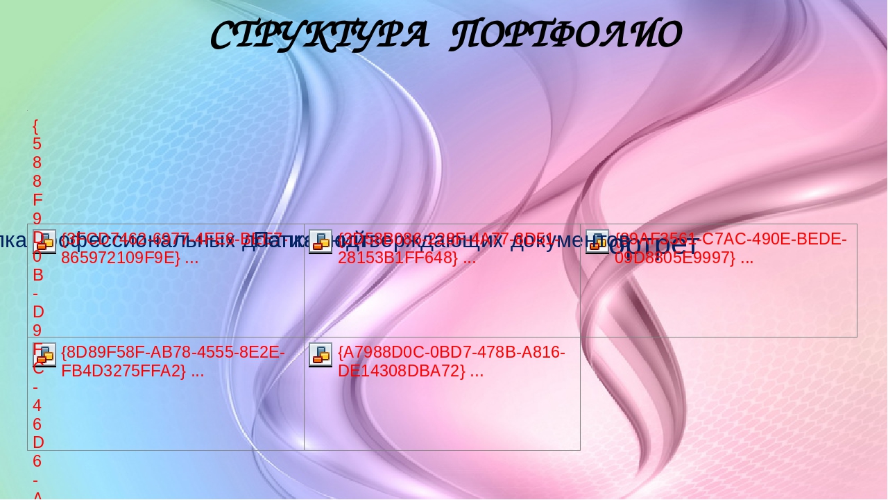 Презентация на тему "Портфолио педагога ДОУ"