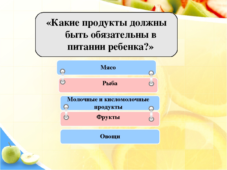 Материал к родительскому собранию по теме "Питание детей в ДОУ"