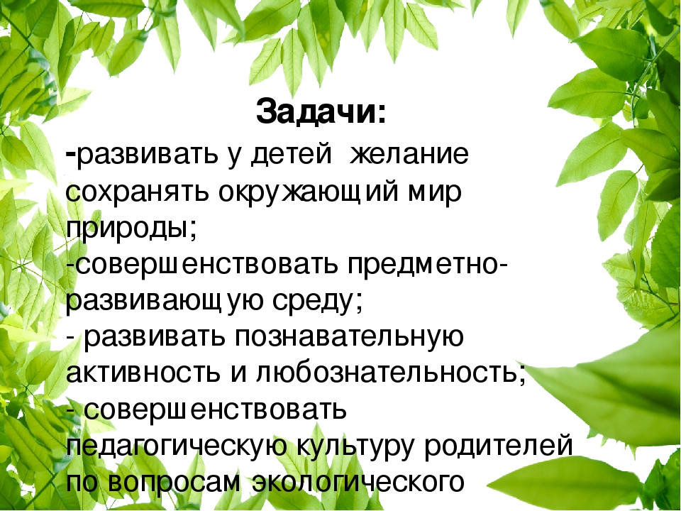 «Как прекрасен этот мир» Формирование экологических представлении детей дошкольного возраста. (из опыта работы)