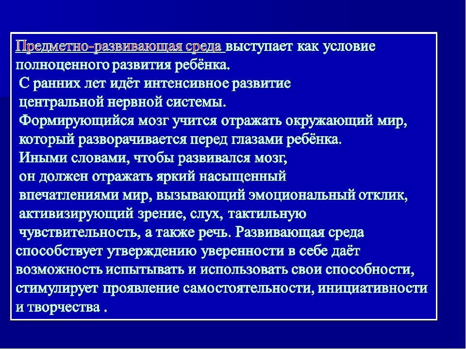 Презентация "Развивающая среда в группе"