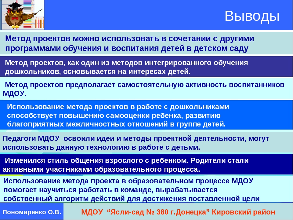 Презентация педагогического опыта "Организация системы работы по внедрению проектного метода в образовательный процесс МДОУ"