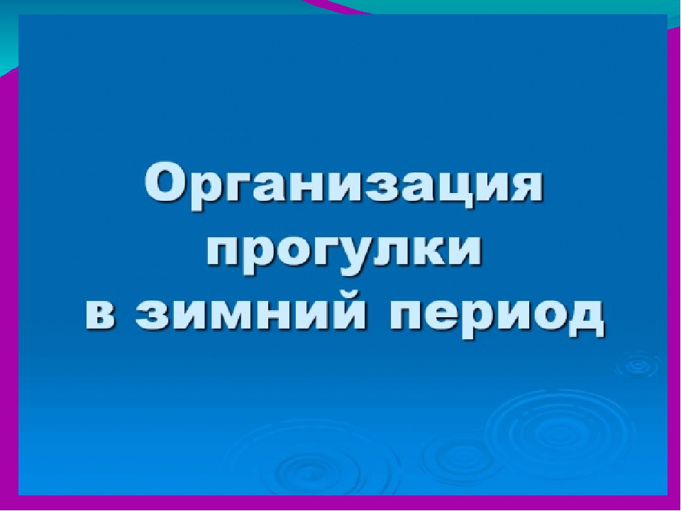 Презентация . Организация прогулки в ДОУ.