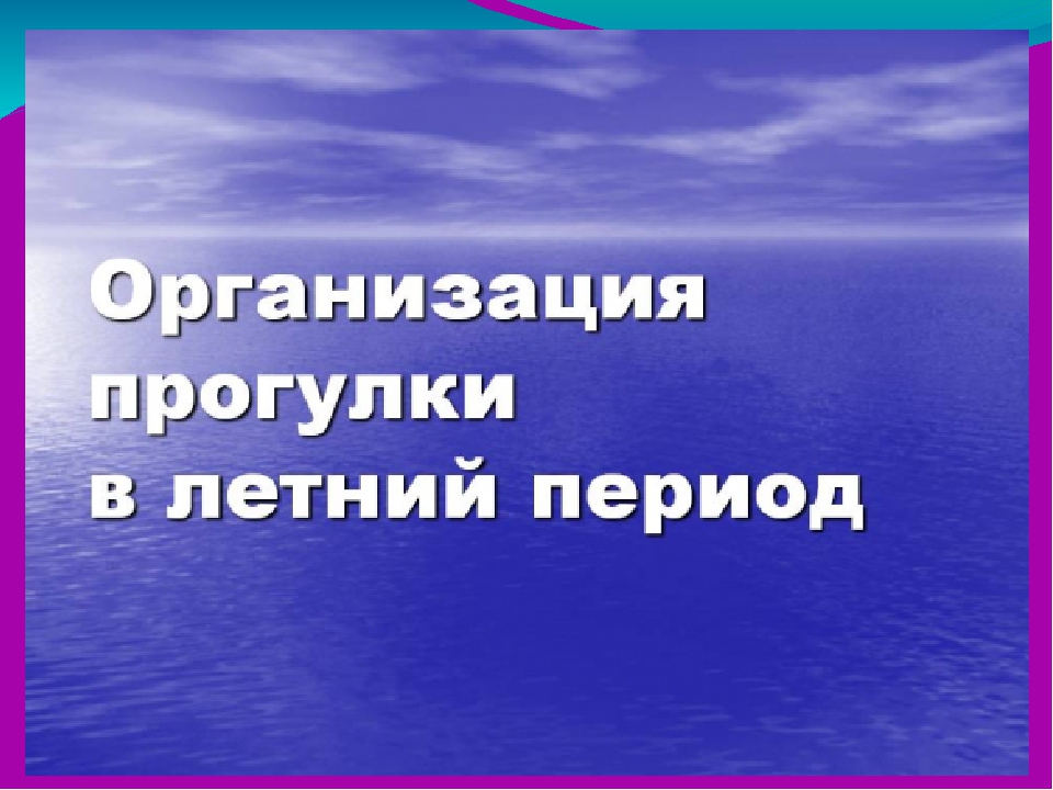 Презентация . Организация прогулки в ДОУ.