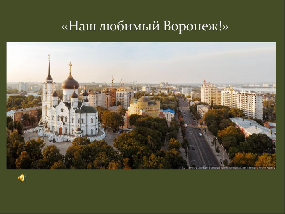 Презентация для детского сада на тему "Наш любимый Воронеж"