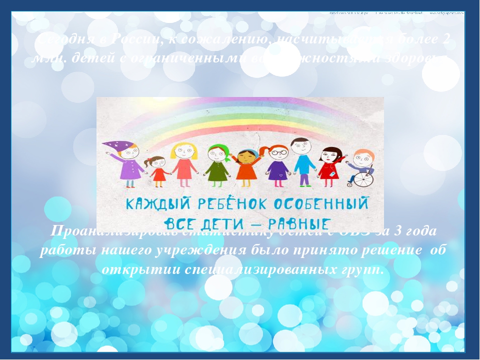Презентация "Организация коррекционно-развивающей работы с детьми с ОВЗ в рамках инклюзивного образования"