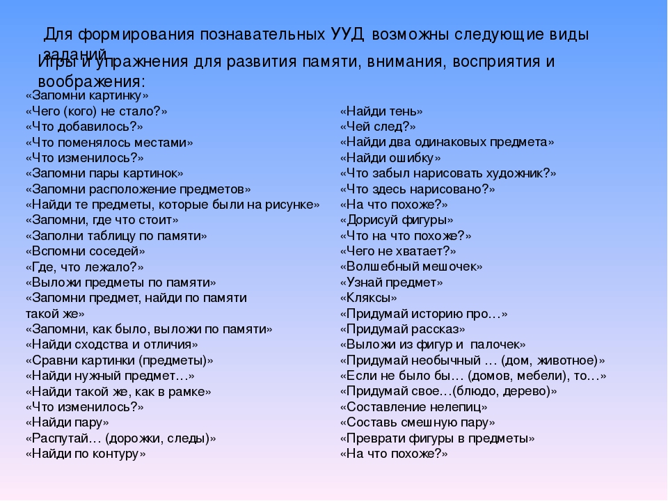 Формирование предпосылок универсальных учебных действий у старших дошкольников