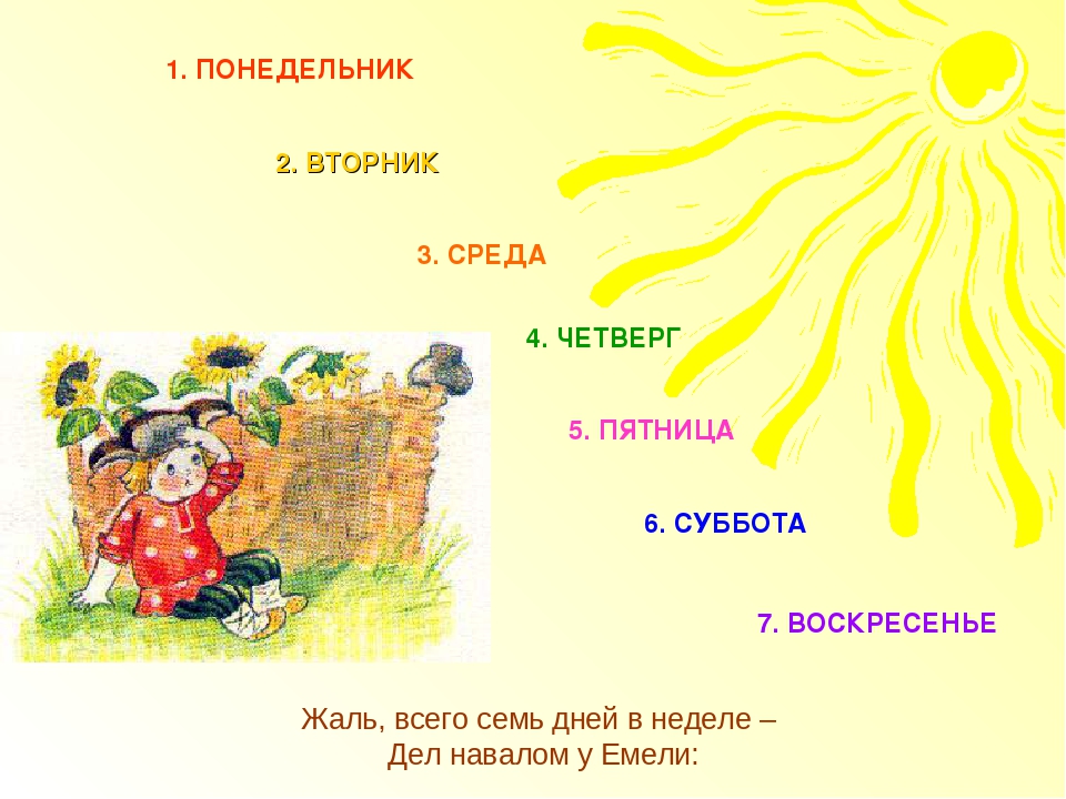 Презентация "Семь дней недели"