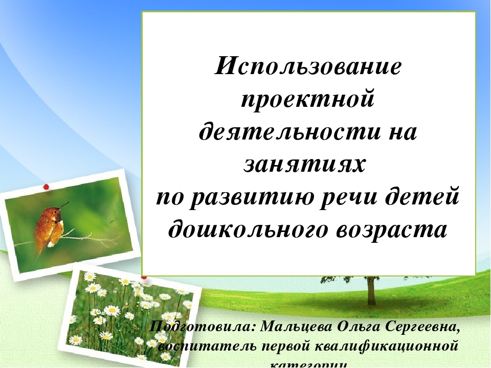 Презентация проектов по развитию речи.