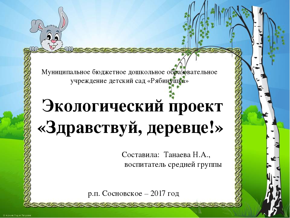 Презентация к проекту "Здравствуй, деревце!"