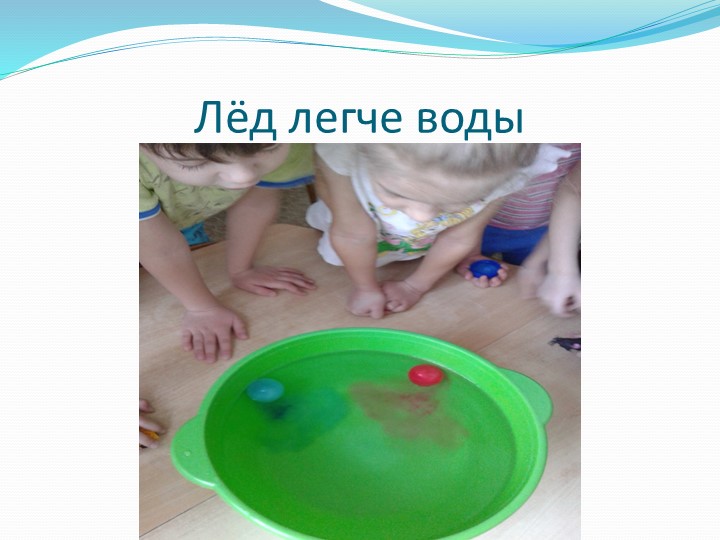 Призентация в подготовительной группе "Волшебница вода"