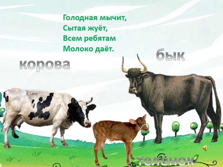 Презентация для детей дошкольного возраста "Домашние животные"