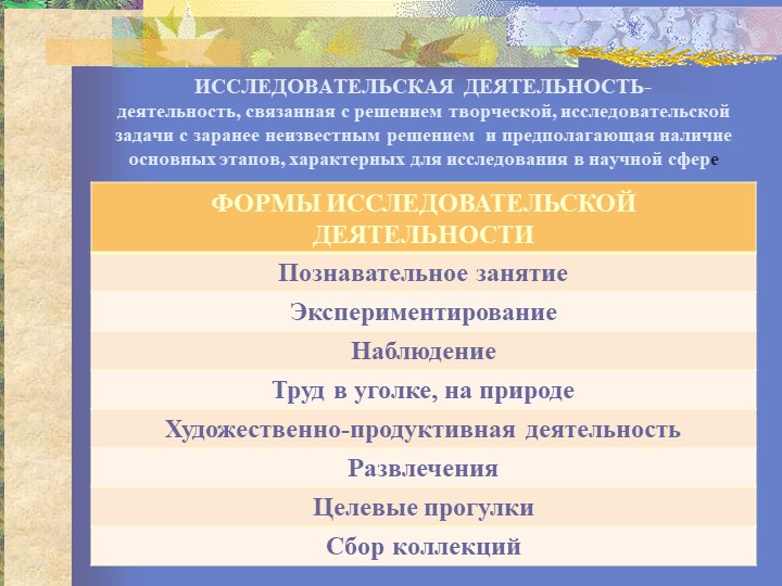 Презентация "Организация исследовательской деятельности"