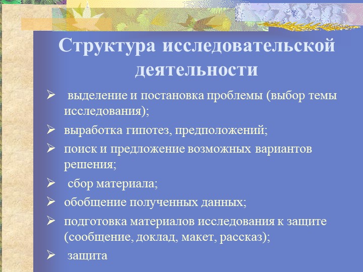 Этапы исследовательского проекта в начальной школе