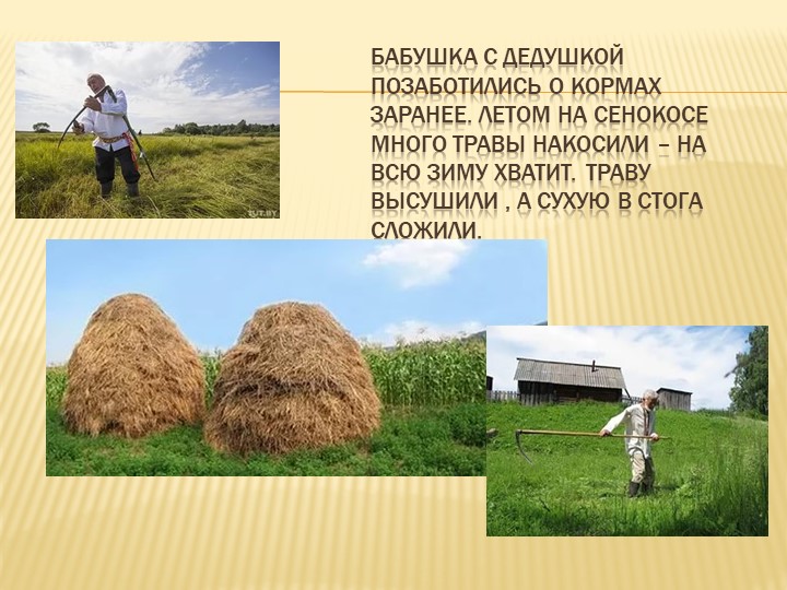 Презентация - занятие в средней группе "Осень в деревне"