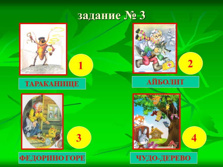 Презентация к КВН по сказкам К.И. Чуковского