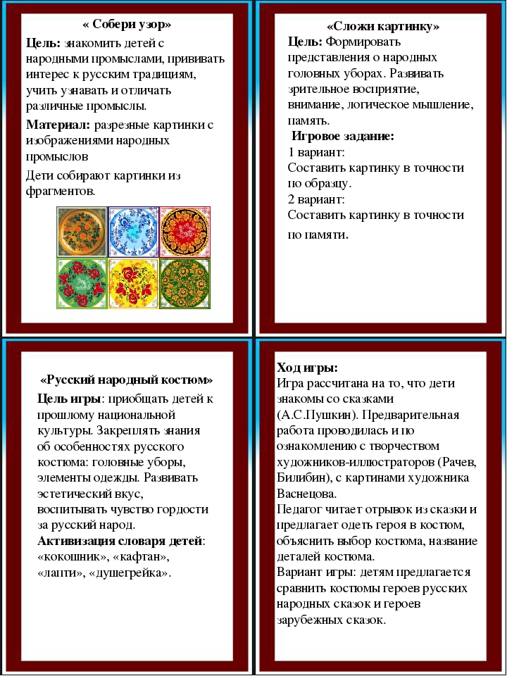 Картотека дидактических игр по патриотическому воспитанию (для Ивантеевцев).