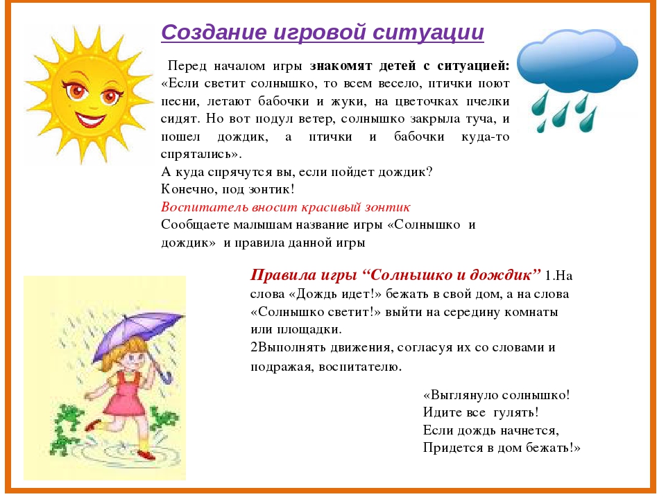 Презентация "Сюжетно-ролевая игра"Солнышко и дождик""