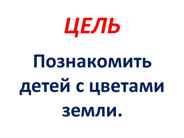 Проект на тему: "Цветы" в старшей группе