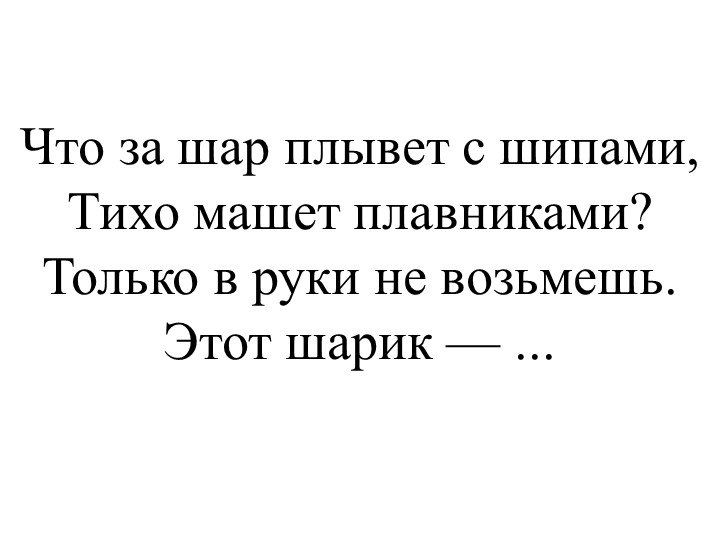 Презентация для дошкольников "Загадки о морских обитателях"
