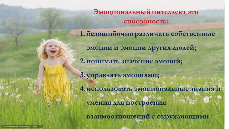 «Развитие эмоционального интеллекта у детей среднего возраста»