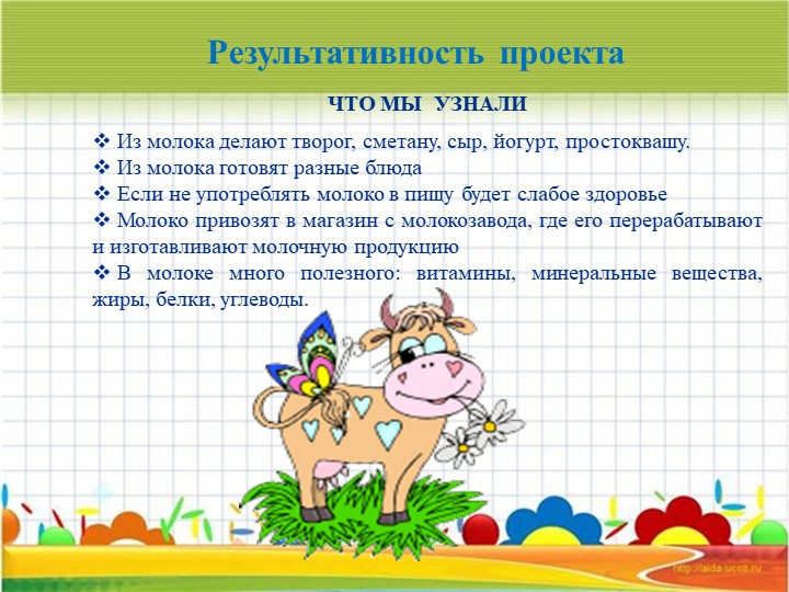Информационно – исследовательский Проект «Молокознайка»