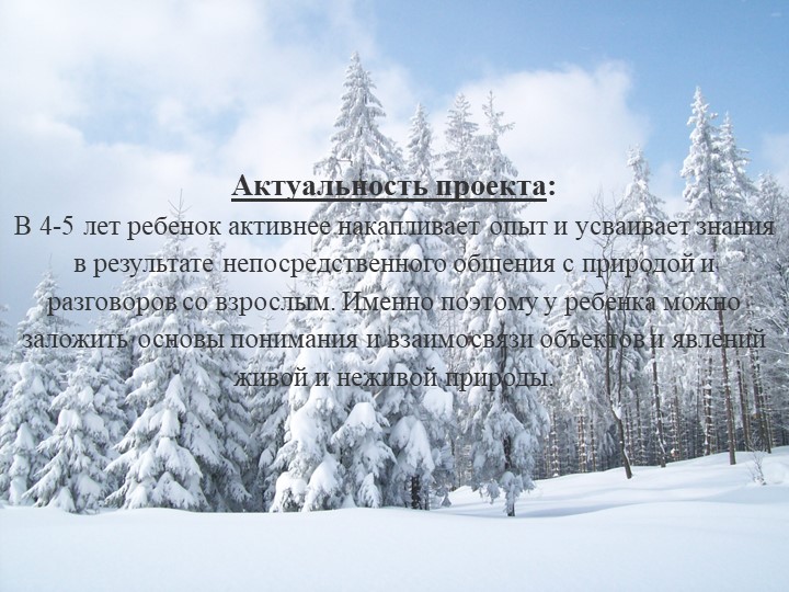 Презентация на тему: "Зимушка-зима"