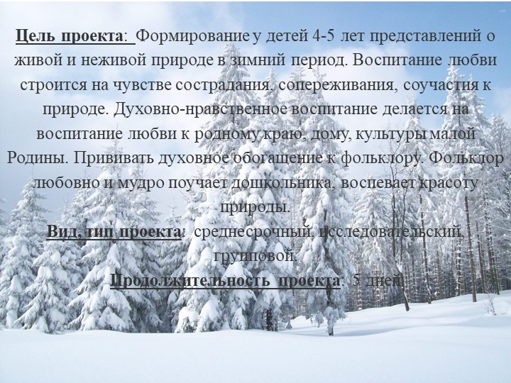 Презентация на тему: "Зимушка-зима"