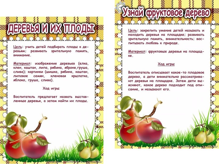 Презентация на тему "Дидактические игры. Дары осени.Фрукты"