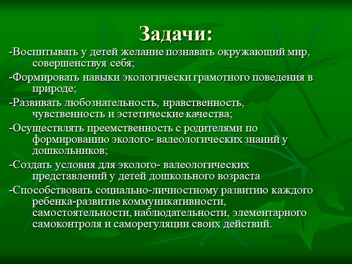 Летние тематические каникулы "Природа и мы"