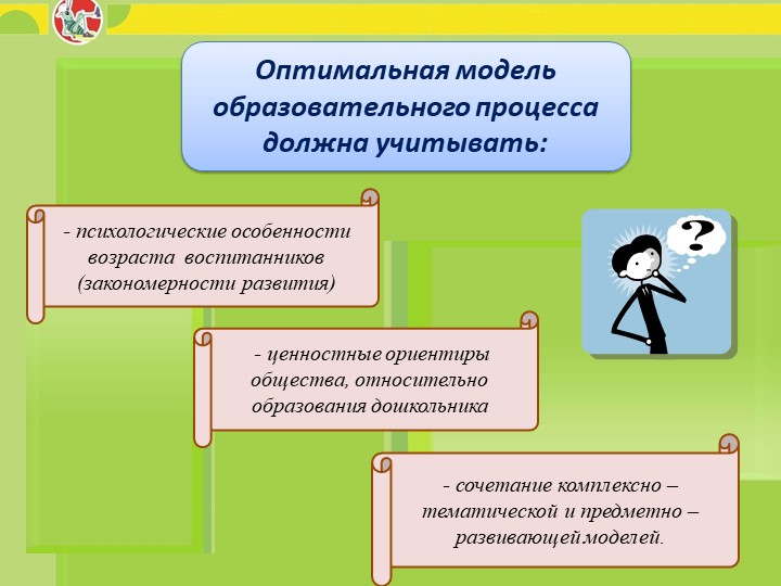 Презентация на тему "Модель организации образовательного процесса в ДОУ"