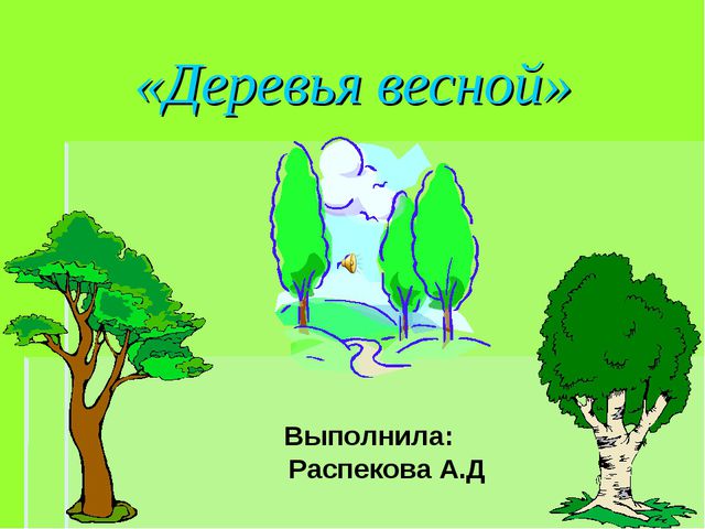 Деревья весной. Презентация для детей
