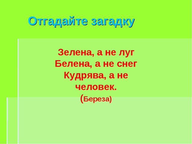 Деревья весной. Презентация для детей