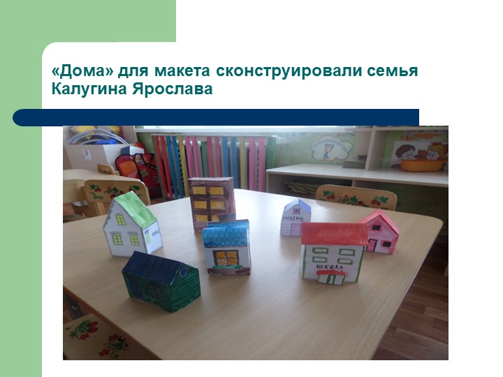Презентация проекта в средней группе «Город для маленьких пешеходов»