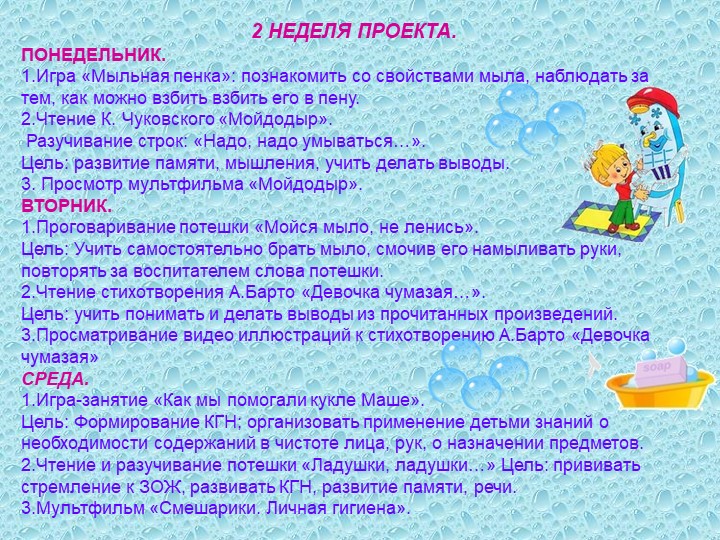 Презентация проекта по обучению культурно-гигиеническим навыкам "Умывай-ка"