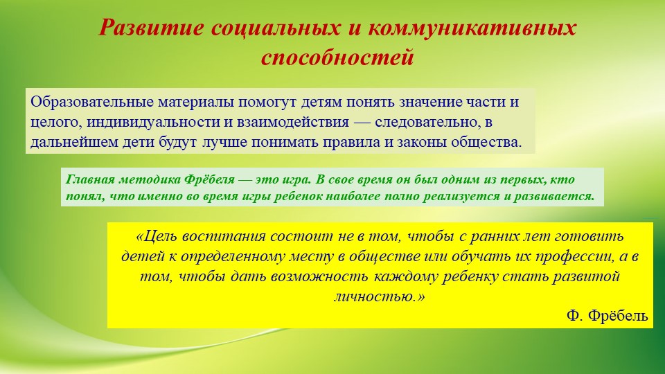 Презентация "Использование игрового набора «Дары Ф. Фрёбеля» в образовательной деятельности"