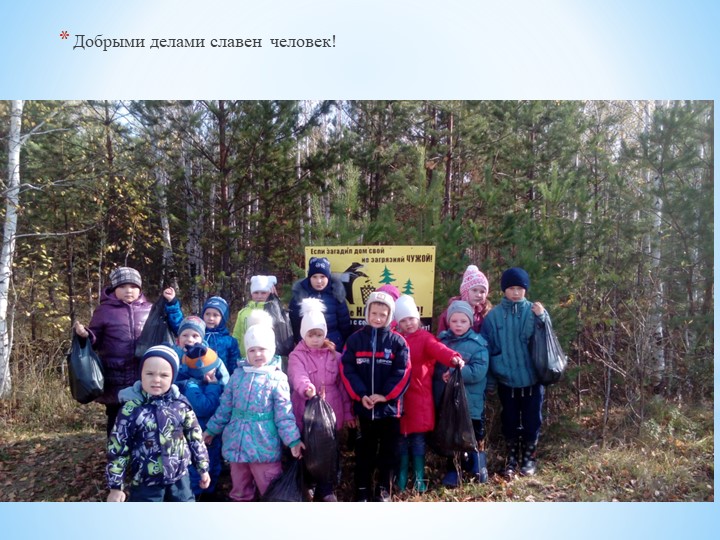 Презентация - фотоотчёт "Экологический поход"