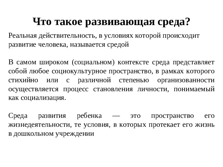 Организация развивающей предметно-пространственной образовательной среды в ДОУ. Презентация