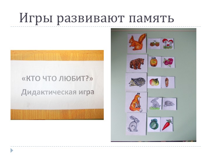 Презентация на тему: «Роль дидактической игры в речевом развитии ребенка.»